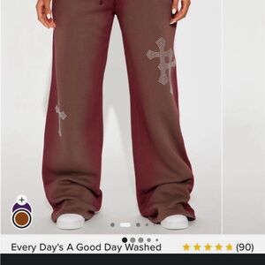Fashion Nova Brown Wide Leg Pants